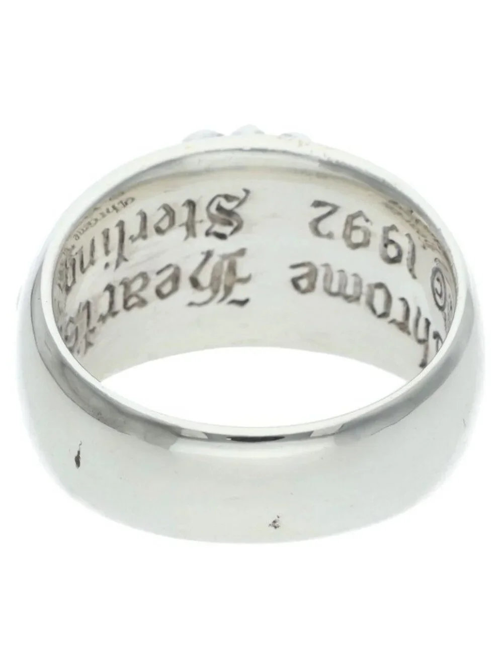 Chrome Hearts Flrl Floral Cross Silver Ring